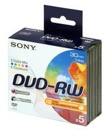 SONY DVD-RW 8cm 5pcs in box - Media