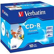 Verbatim CD-R Imprimable AZO 52x, Printable 10ks v krabičke - Médium