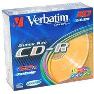 Verbatim CD-R DataLife 48x, 10 ks COLOURS v SLIM škatuľke - Médium