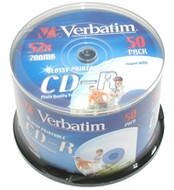 Verbatim CD-R DataLife Protection 52x, Glossy Printable 50pcs cakebox - Media