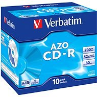 Verbatim CD-R DataLifePlus Crystal AZO 80 m/700 MB 52× balenie 10 ks v krabičke - Médium