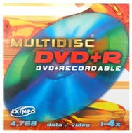 DVD+R médium MULTIDISC 4.7GB, 4x speed, v2.0, balení v krabičce - -