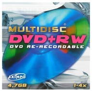 DVD+RW médium MULTIDISC 4.7GB, 4x speed, v2.0, balení v krabičce - 