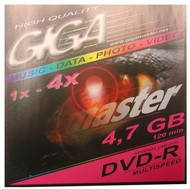 DVD-R médium GIGAMASTER 4.7GB, 4x speed, v2.0, balení v krabičce - -