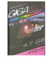 DVD+R médium GIGAMASTER 4.7GB, 4x speed, balení v DVD krabičce - -