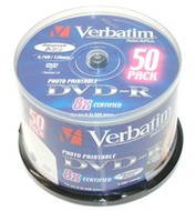 DVD-R médium Verbatim 4,7GB 8x speed, balení 50ks cakebox - -