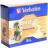 Verbatim DVD-R 16x, LightScribe 5ks v krabičce - Médium