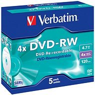 Verbatim DVD-RW 4x Write Speed, 5pcs per box - Media