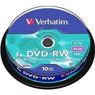 Verbatim DVD-RW 4x, 10 piece cakebox - Media