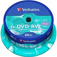 Verbatim DVD-RW 4x, 25pcs cakebox - Media