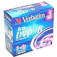 Verbatim DVD-R 4x, MINI 8 cm 5 db egy dobozban SLIM - Média