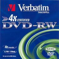 DVD-RW médium Verbatim 4,7GB 4x speed - -