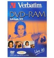 DVD-RAM médium Verbatim Blue Live It 4,7GB 2x speed, balení v DVD krabičce - -