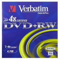 DVD+RW médium Verbatim 4,7GB 4x speed - -