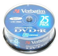 DVD+R médium Verbatim 4,7GB 8x speed, balení 25ks cakebox - -