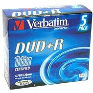 Verbatim DVD+R 16x, 5pcs in box - Media