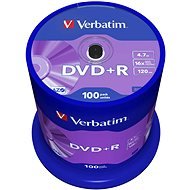 Verbatim DVD+R 16x, 100 piece cakebox - Media