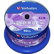 Verbatim DVD+R 8x, Dual Layer 50ks cakebox - Médium