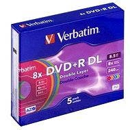 Verbatim DVD+R 8x, Double Layer COLOURS 5pcs in SLIM box - Media