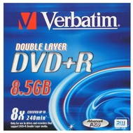 DVD+R Dual Layer médium Verbatim 8.5GB 8x speed - -