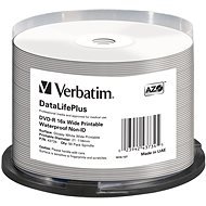 VERBATIM DVD-R 4.7GB 16x WIDE GLOSSY WATERPROOF PRINT. No ID spindl 50pck - Media