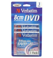 Verbatim DVD-R 4x, Dual Layer MINI 8cm 3pcs in SLIM box - Media
