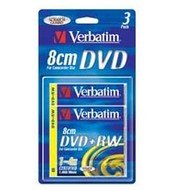 Verbatim DVD+RW 4x, MINI 8cm 3ks v SLIM krabičce - Médium