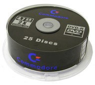 DVD-R médium COMMODORE 4.7GB, 2x speed, balení 25 kusů cakebox - 