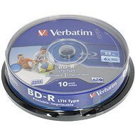 Verbatim BD-R LTH 25 GB nyomtatható, 10ks cakebox - Média