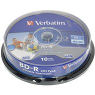  Verbatim BD-R LTH 25 GB Printable, 10 pcs cakebox  - Media