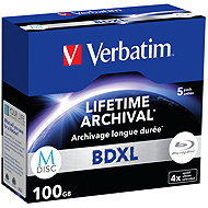 VERBATIM M-DISC BD-R XL 100GB, 4x, jewel case 5 pcs - Media