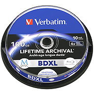 VERBATIM M-DISC BD-R XL 100GB, 4x, printable, spindle 10 pcs - Media