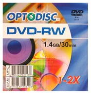 DVD-RW 8cm médium OPTODISC, 1.4GB/ 30minut, balení v krabičce - -