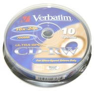 CD-RW přepisovací médium Verbatim 24x - -