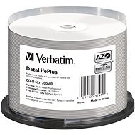 VERBATIM CD-R DLP 80min. 52x WIDE Profesional Printable 50-cake - Media