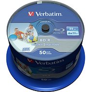 VERBATIM BD-R SL DataLife 25GB, 6x, printable, spindle 50pcs - Media