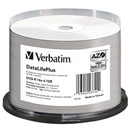 VERBATIM DataLifePlus DVD-R 4.7GB, 16x, Printable, Spindle 50pcs - Media
