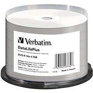 VERBATIM DVD-R DataLifePlus 4,7GB, 16x, silver thermal printable, spindle 50 db - Média