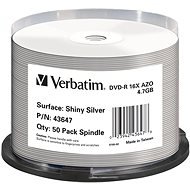 VERBATIM DataLifePlus DVD-R 4.7GB, 16x, Shiny Silver Thermal Printable, Spindle 50pcs - Media