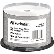 VERBATIM DataLifePlus DVD-R 4.7GB, 16x, Silver Inkjet Printable, Spindle 50pcs - Media