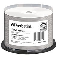 VERBATIM DataLifePlus CD-R 700MB, 52x, silver thermal printable, spindle 50 Stk - Medien