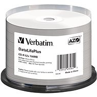 VERBATIM DataLifePlus CD-R 700MB, 52x, shiny silver thermal printable, spindle 50 Stck - Medien