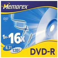 DVD-R médium MEMOREX 4.7GB 16x speed, balení v krabičce - -