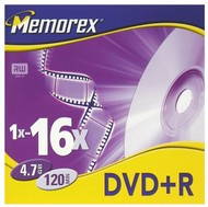 DVD+R médium MEMOREX 4.7GB 16x speed, balení 10 kusů v SLIM krabičce - -