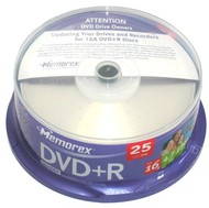 DVD+R médium MEMOREX 4.7GB 16x speed, balení 25 kusů cakebox - -