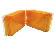 CD-R Kick-Out pořadač na 10 CD/DVD SLIM - oranžový (orange) - -