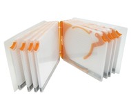 CD-R Kick-Out pořadač na 8 CD/DVD s bookletem - oranžový (orange) - -