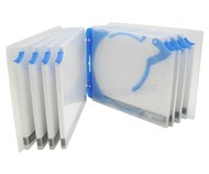 CD-R Kick-Out pořadač na 8 CD/DVD s bookletem - modrý (blue) - -
