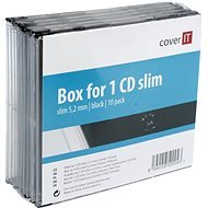 Vékony doboz 1db - fekete, 5mm - CD/DVD tok