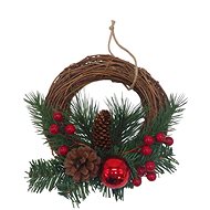 GOBA Christmas wreath - wicker, for door, 20 cm - Wreath